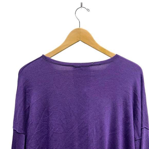 NWT Eileen Fisher Ultraviolet Lightweight Cozy Tencel Stretch Sweater Size Large - Picture 9 of 11
